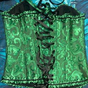 Elegant Green Corset Top